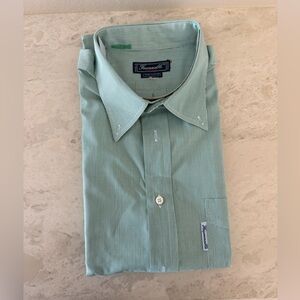 Faconnable Mint Striped Dress Shirt
